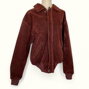 Vintage Italian Suede Men's Bomber Jacket